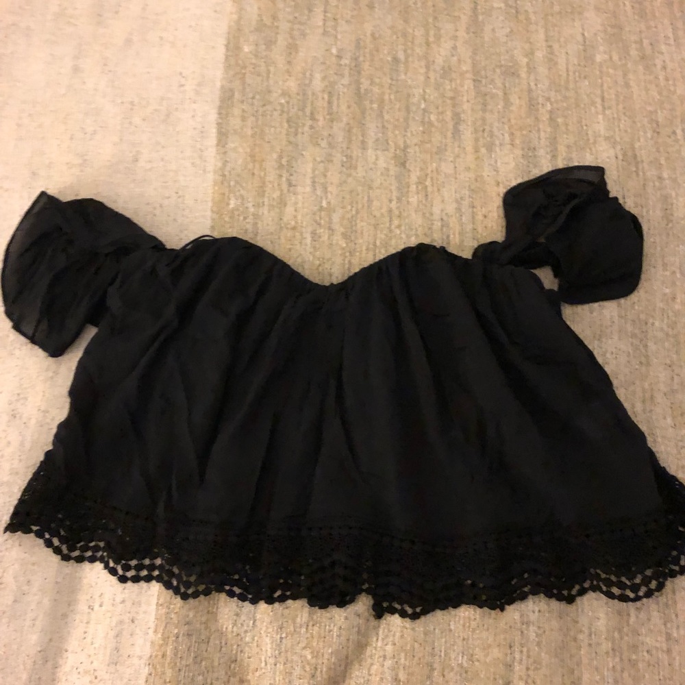 Off the shoulder black top